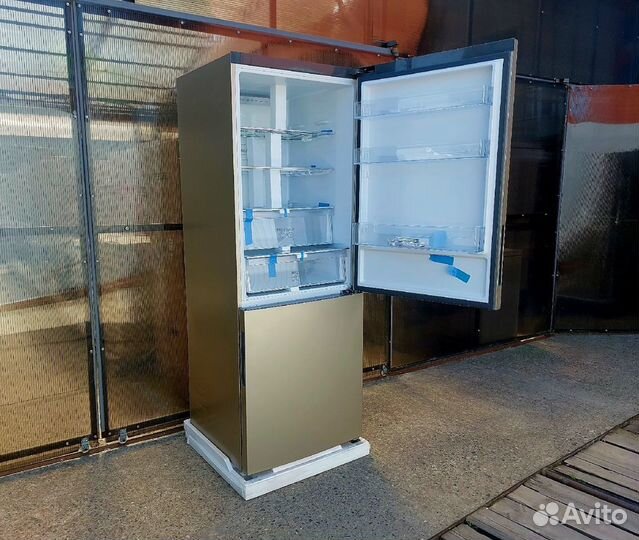 Холодильник Haier C4F744CGG широкий 70см (золото)