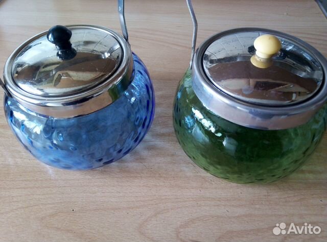 Старинные сахарницы отличные стекло