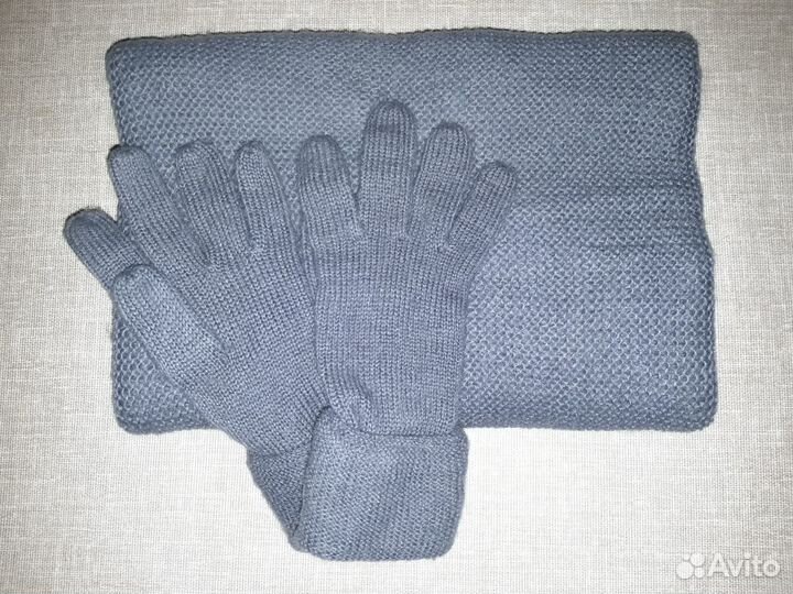 Шарф(снуд) +перчатки