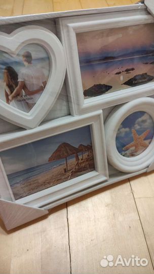 Рамка для фото на 4 шт новая