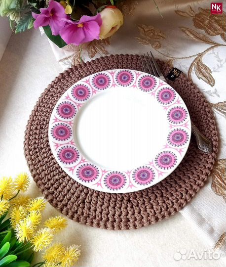 Салфетки сервировочные вязаные (плейсматы)