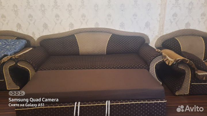 Диван и 2 кресла комплект бу