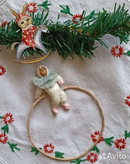 Ёлочные ватные игрушки СССР