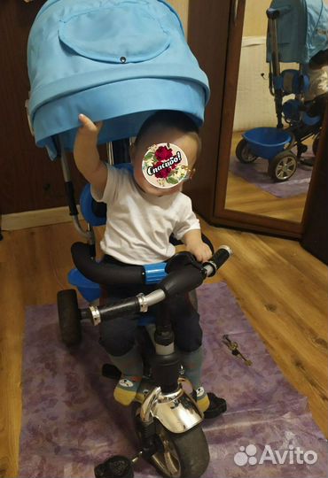 Трехколесный велосипед с родительской ручкой