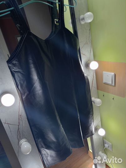 Кожаный сарафан 46р