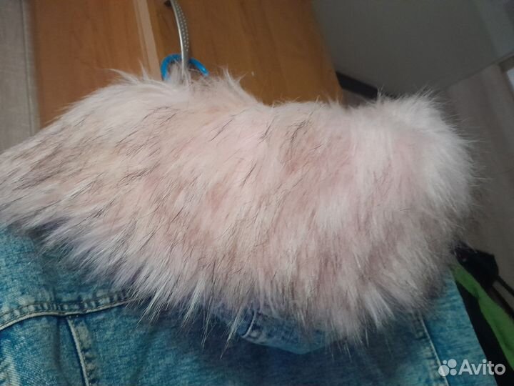 Джинсовая куртка с мехом