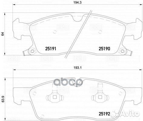Колодки торм. для а/м Jeep Grand Cherokee IV (1