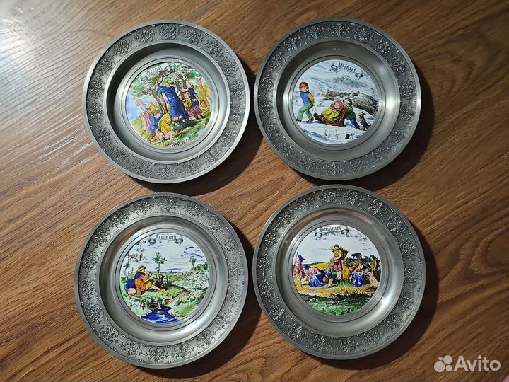 Коллекционные настенные тарелки Времена года