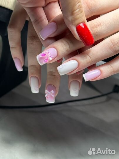 Маникюр с покрытием/педикюр Царицыно