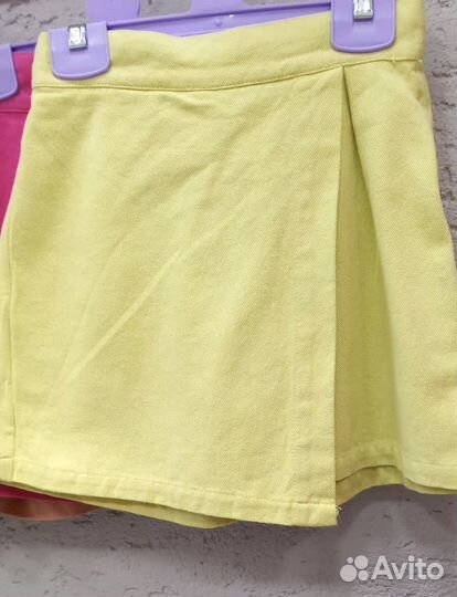 Яркие джинсовые юбка шорты 146 152