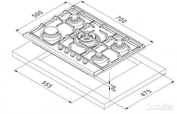 Поверхность korting hg 7105 ctrn