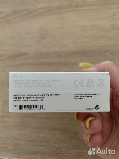 Наушники earpods lightning оригинал