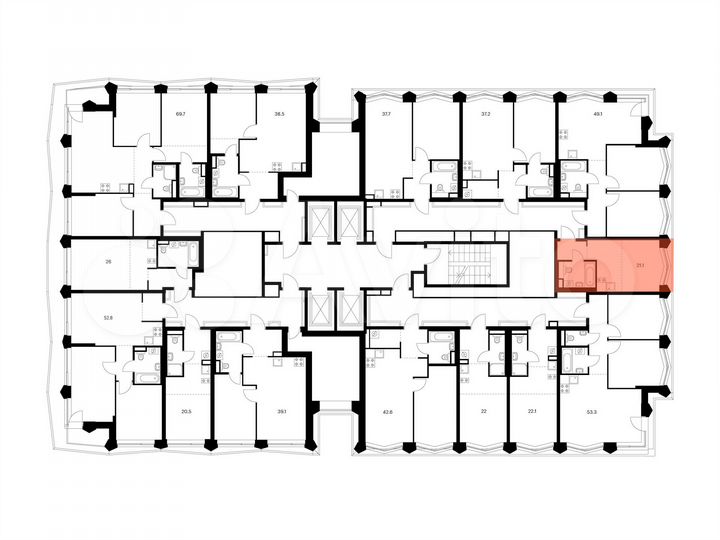 Квартира-студия, 21,1 м², 17/31 эт.