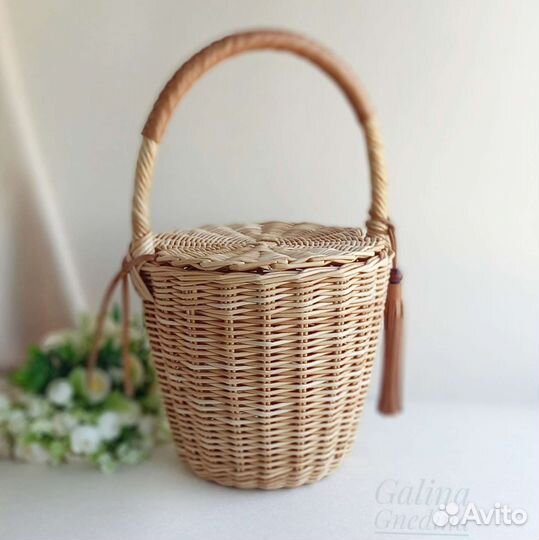 Женская сумка-корзина в стиле Джейн Биркин