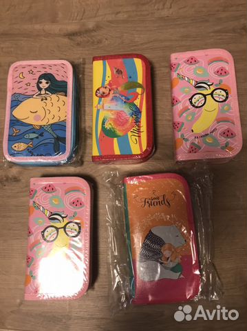 Пеналы для школы новые, двойные