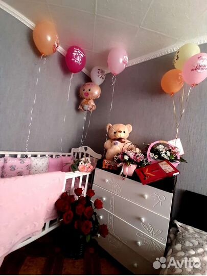 Детская кроватка с продольным маятником