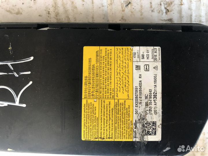 Подушка безопасности боковая правая opel astra J