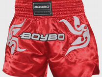 Шорты BoyBo для тайского бокса красные BST882 (L)