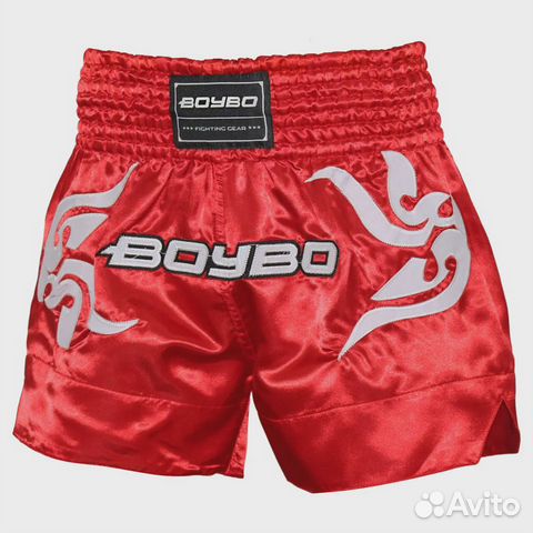 Шорты BoyBo для тайского бокса красные BST882 (L)