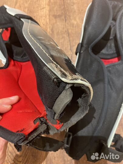 Щитки хоккейные, 17 размер, взрослые, Bauer, б/у