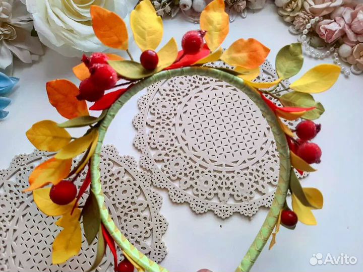 Ободок осенний для волос