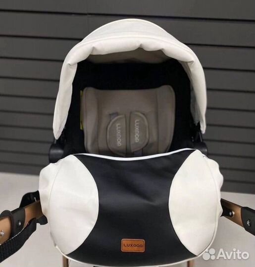 Коляска luxmom X6 Белая/золото Новая