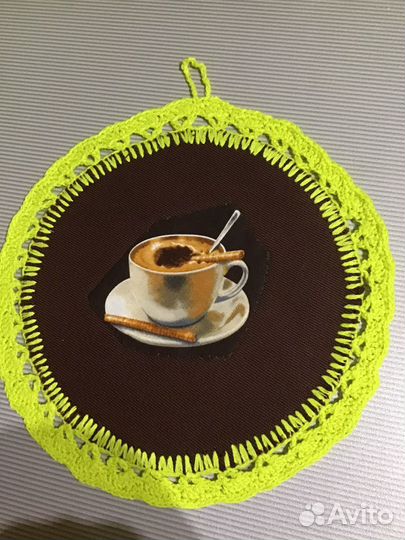 Кухонные прихватки,Чашечка кофе’’ ручной работы