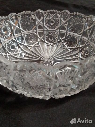 Большая хрустальная ваза новая СССР