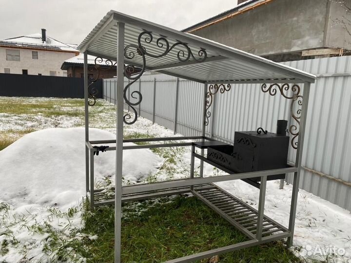 Мангал с крышей