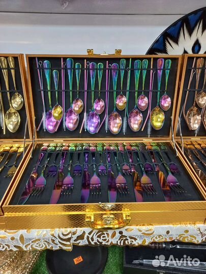 Шикарный набор ложки и вилки В восточном стиле