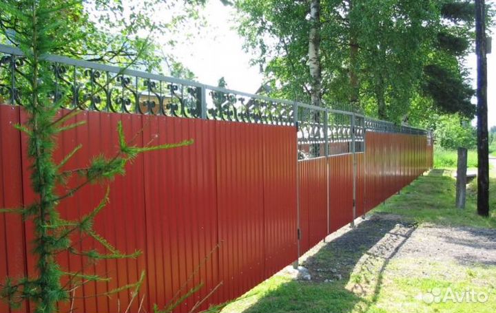 Забор из профнастила ,ворота, калитки качественно