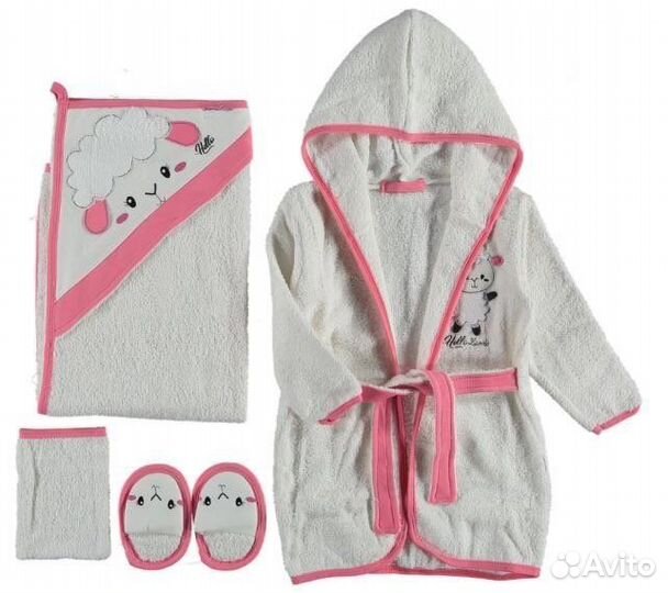 Халат и полотенце для новорождённого