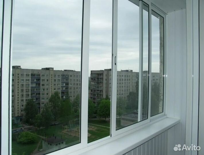 Застекление балкона раздвижное