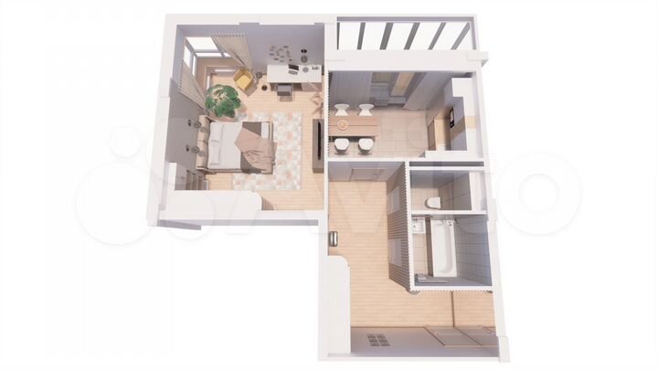 1-к. квартира, 57,2 м², 8/19 эт.