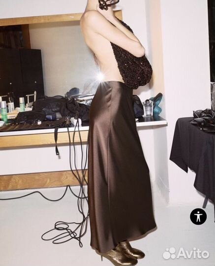 Юбка Zara, р.М, новая, оригинал, шоколадная