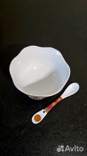 Креманка на ножкес ложкой Японскиемотивы