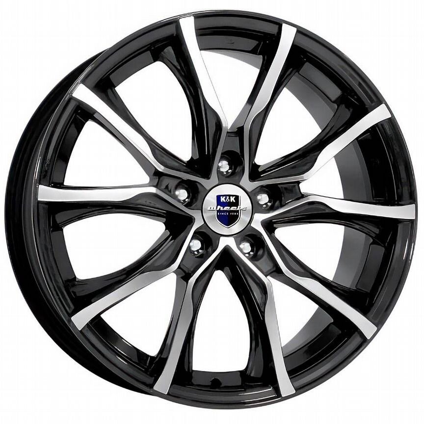 Диски K&K Твист 7.5x17 5x112 ET47 D57.1 Алмаз черный