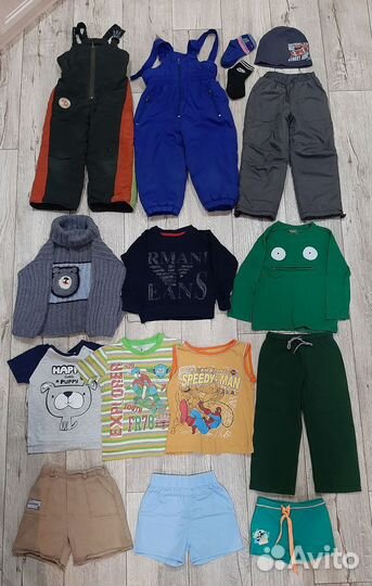 Вещи пакетами б/у мальчику 2-3лет, рост 92,98см