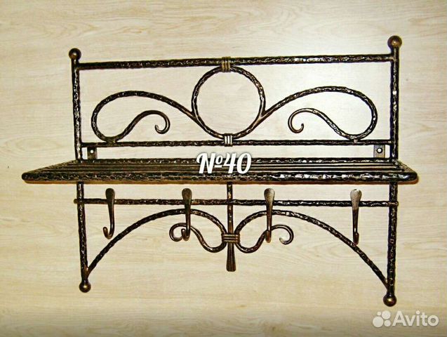 Кованная вешалка № 40