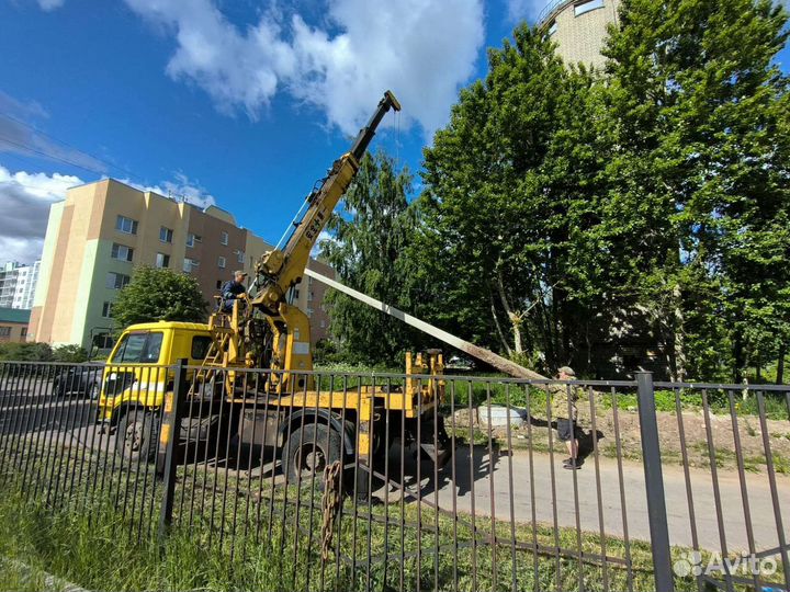 Установка опор лэп