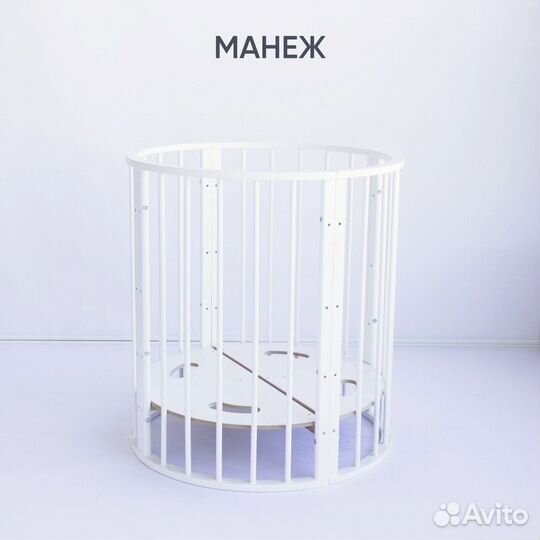 Детская кроватка с маятником круглая