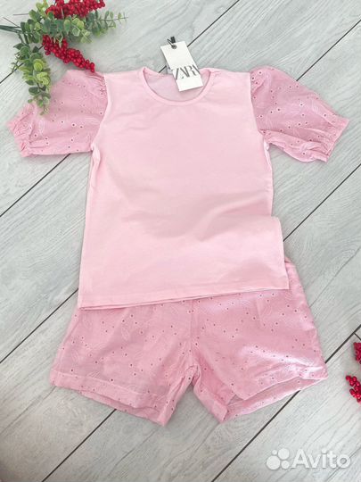 Летний костюм на девочку 116, zara