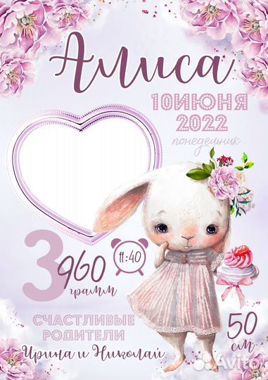 Детская метрика, постер