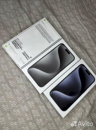 Муляж в коробке iPhone 15 pro титановый