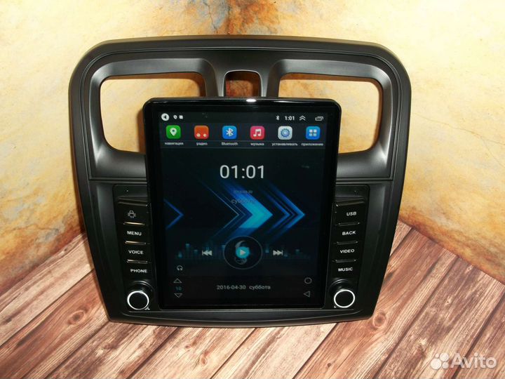 Магнитола Renault Logan 2 Android типа Tesla