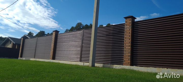 Забор еврожалюзи