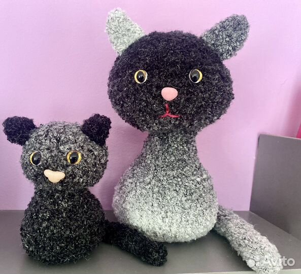 Мягкая игрушка котики вязаные