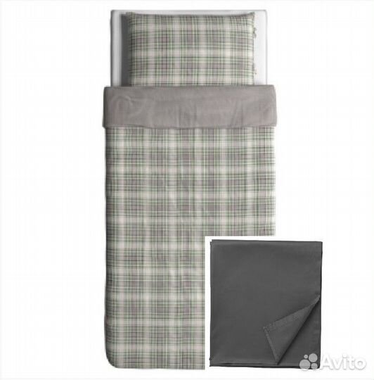 IKEA набор постельного белья с простыней 1,5-сп