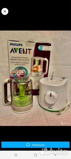 Пароварка блендер philips avent 2 в 1
