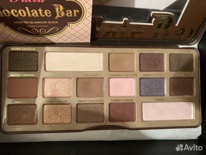 Тени too faced шоколад бар